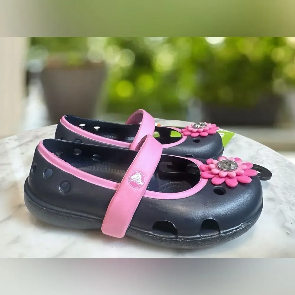 NWT CROCS Toddler Baby Mary Jane  Keeley Springtime  Sandals Size C 6